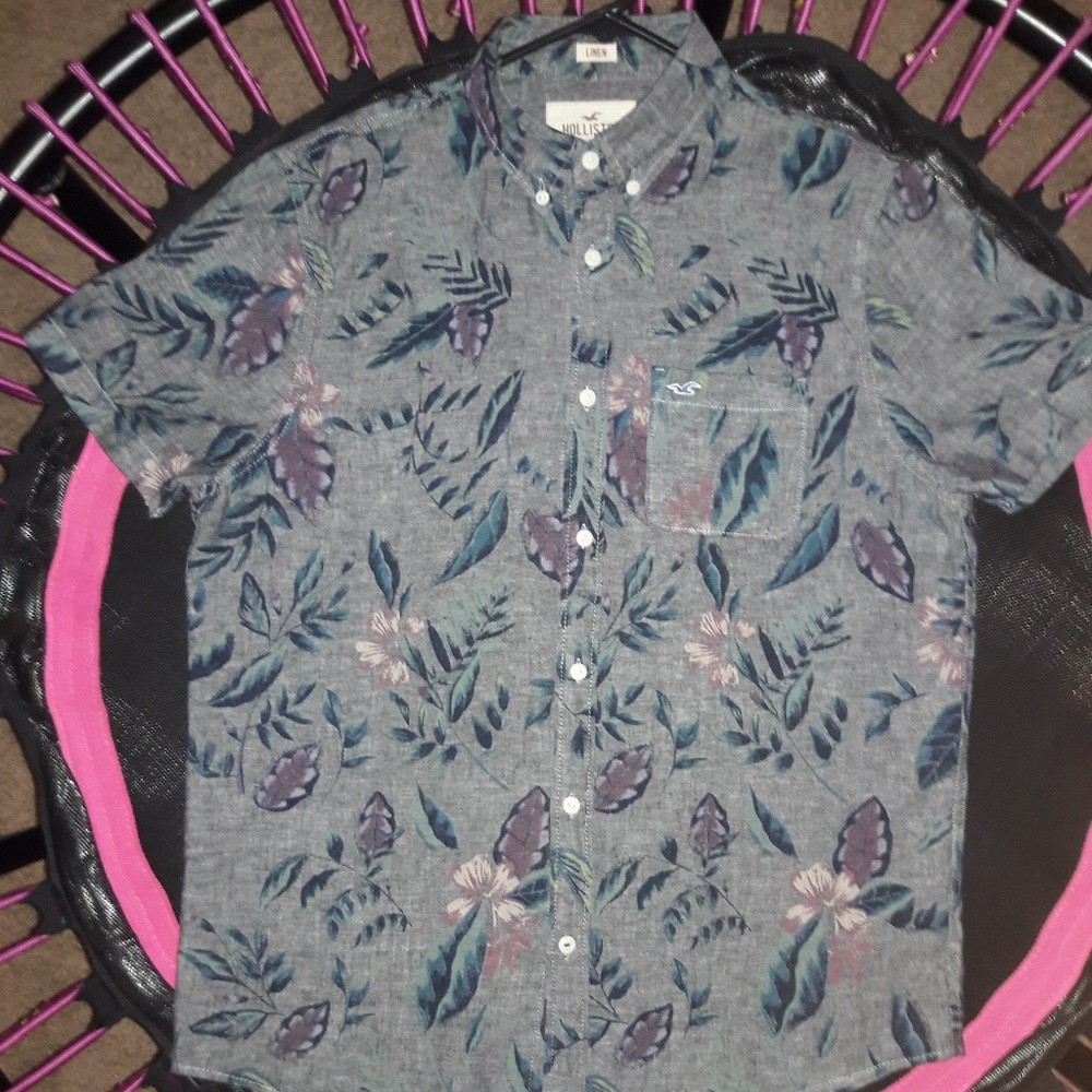 Hollister rare linen short sleeve